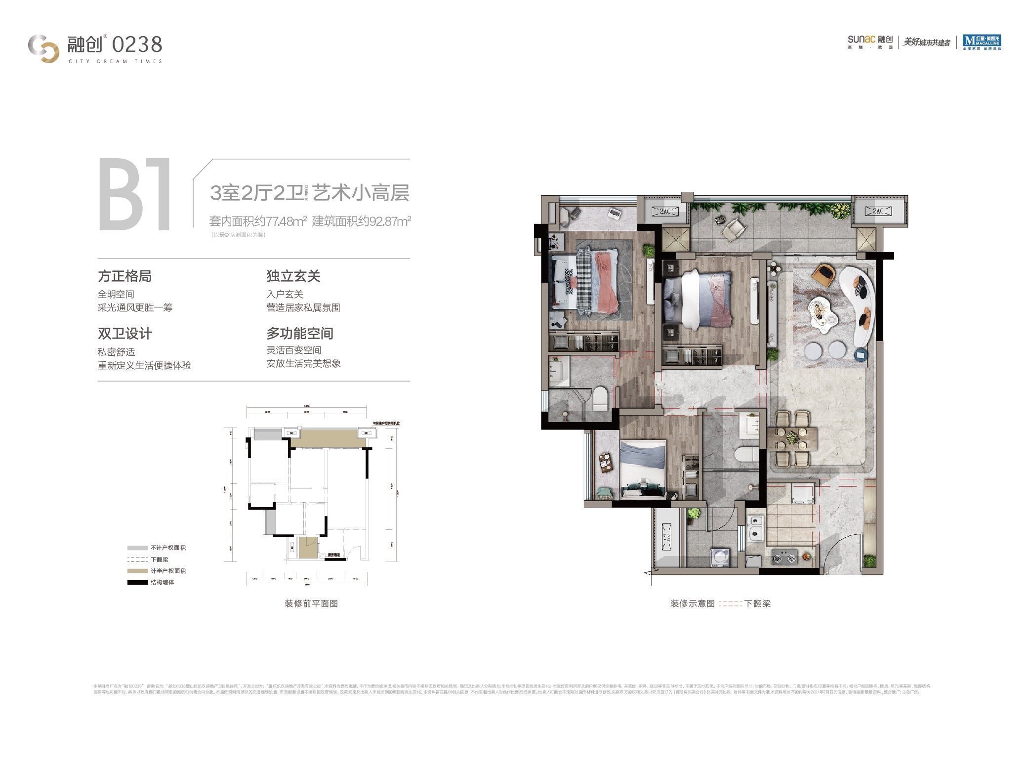 璧山区璧山街道融创0238新房B1户型图