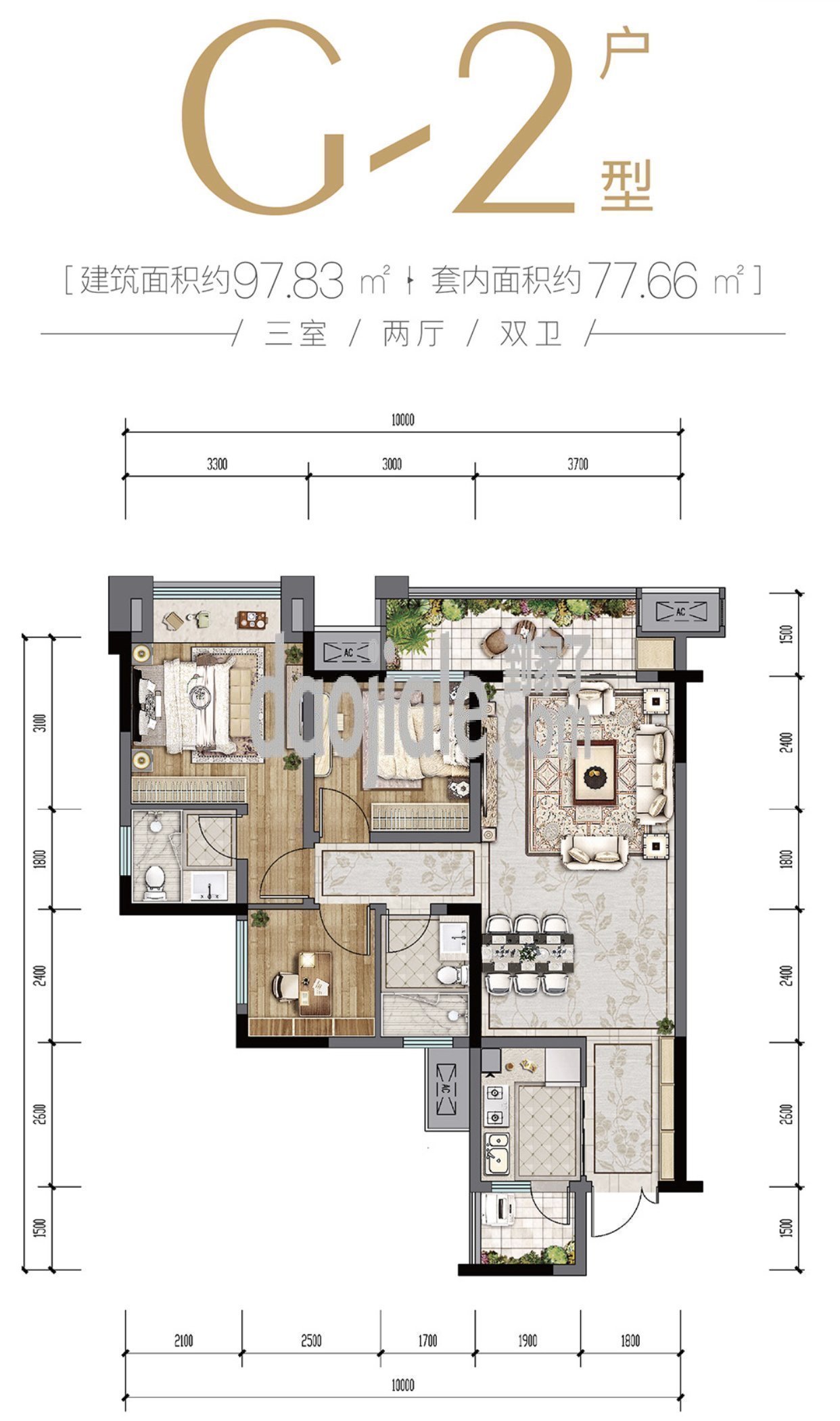 江北区寸滩启迪协信重庆科技城新房Y-1户型图